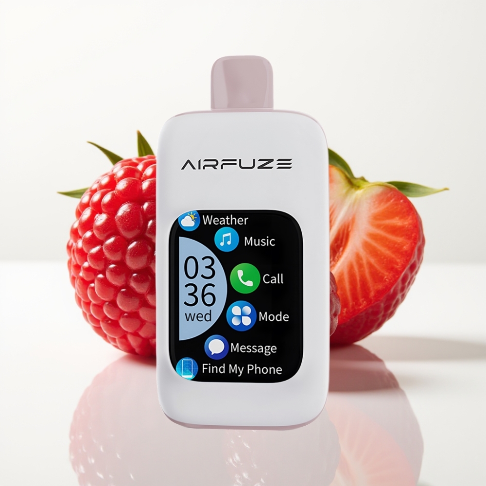 AirFuze Smart 30000 Puffs Disposable Pod - Berry Burst (Explosión de Bayas) Pantalla Táctil Tipo-C
