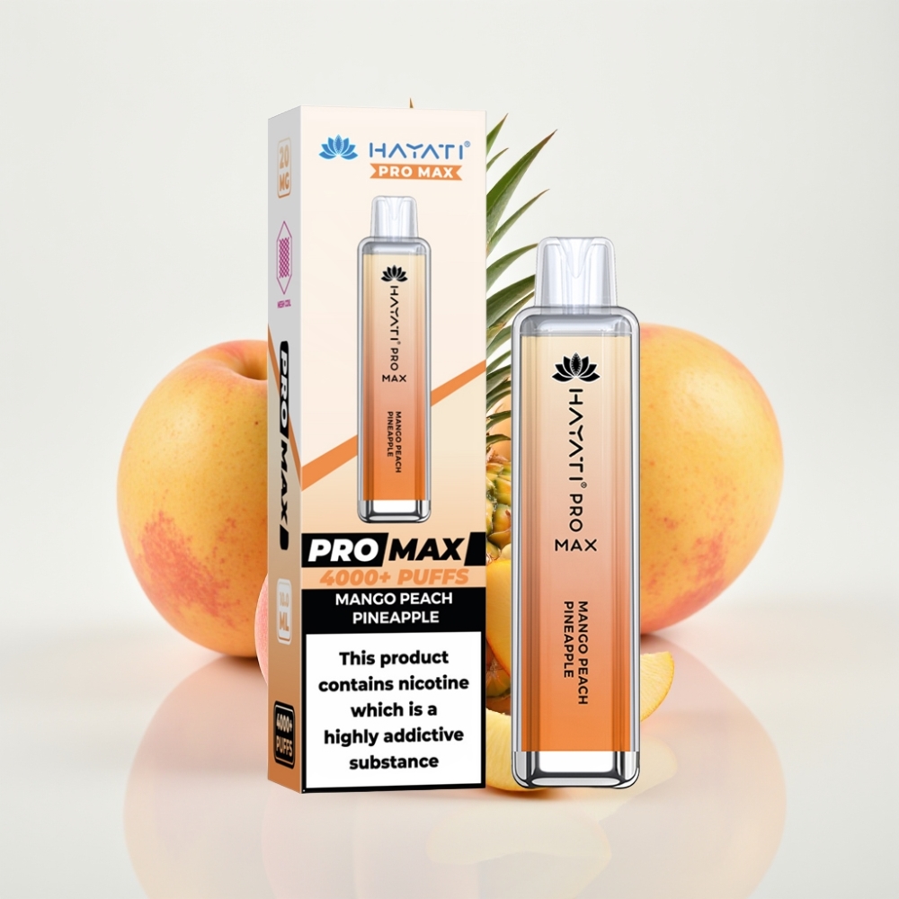 Hayati Pro Max 4000 Caladas Vape Desechable Mango Melocotón Piña