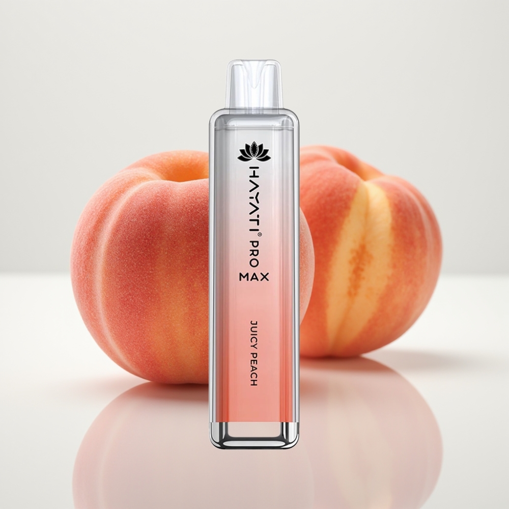 Hayati Pro Max 4000 Puffs Vape Desechable - Durazno Jugoso Batería Recargable 5 Nicotina