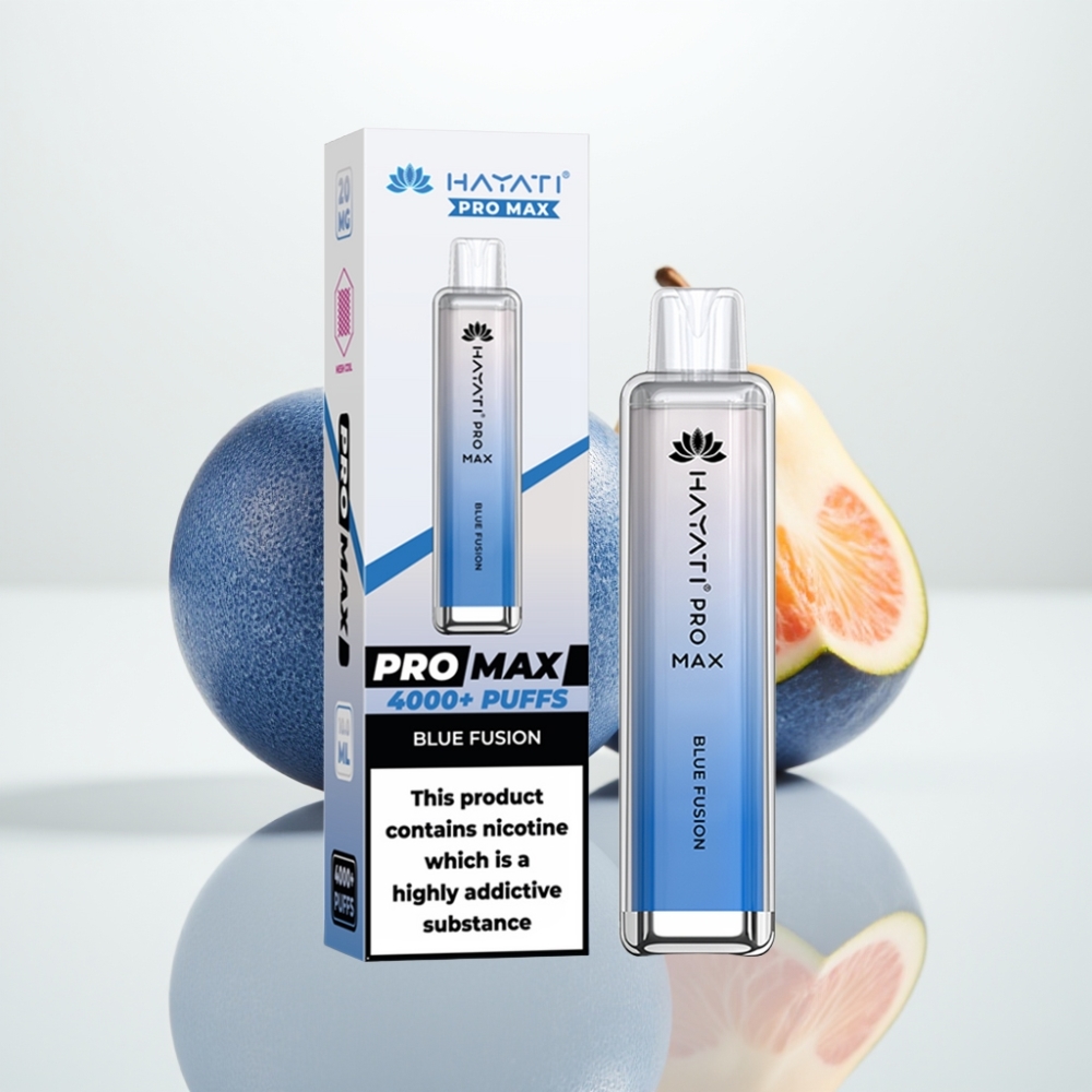 Hayati Pro Max 4000 Puffs Vape Desechable - Fusión Azul Recargable 1400mAh