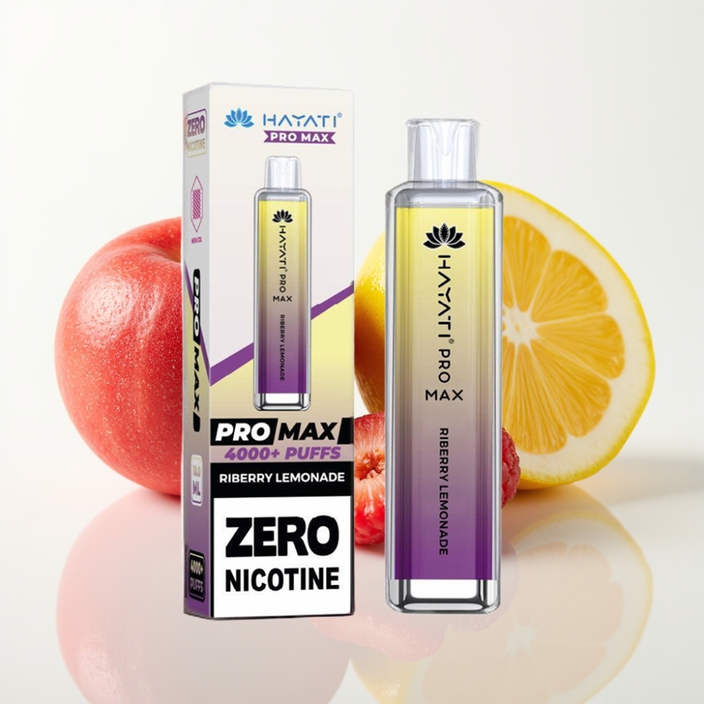Hayati Pro Max 4000 Puffs Vape Desechable - Limonada de Riberry Recargable 5 Nicotina