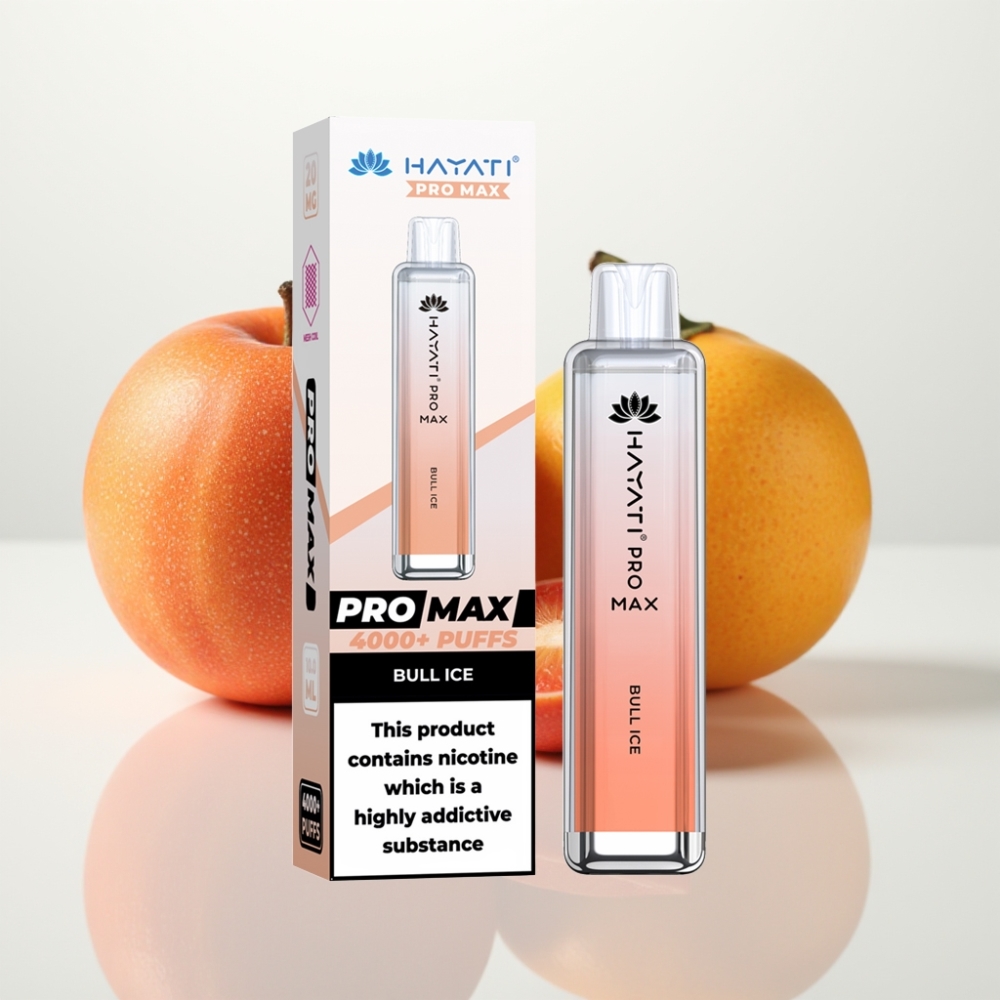 Hayati Pro Max 4000 Puffs Vape Desechable - Toro Hielo Recargable 1400mAh