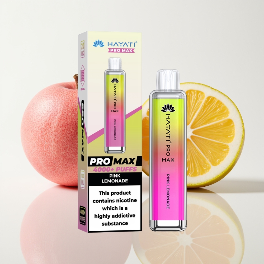 Hayati Pro Max 4000 Puffs Vape Desechable Recargable - Limonada Rosa