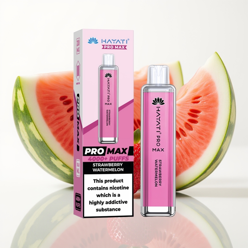 Hayati Pro Max 4000 Puffs Vape Desechable Recargable Fresa Sandía