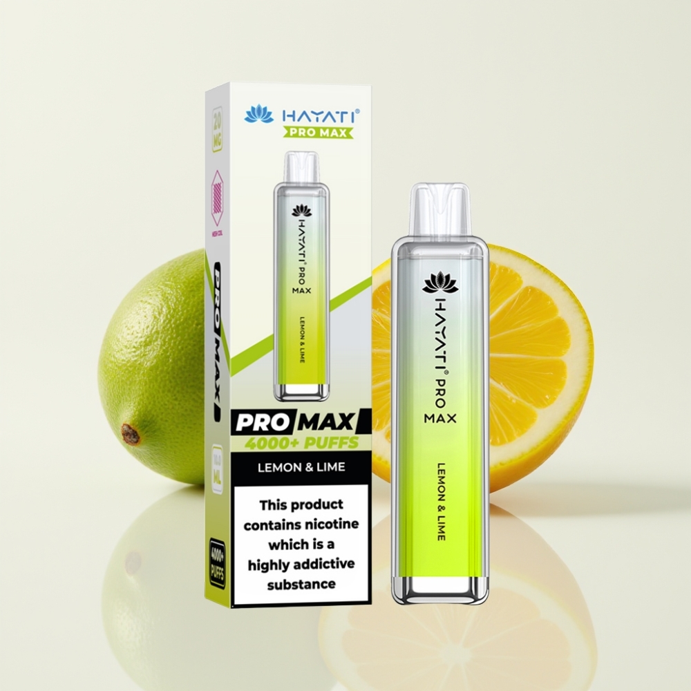 Hayati Pro Max 4000 Puffs Vape Desechable Recargable Limón y Lima
