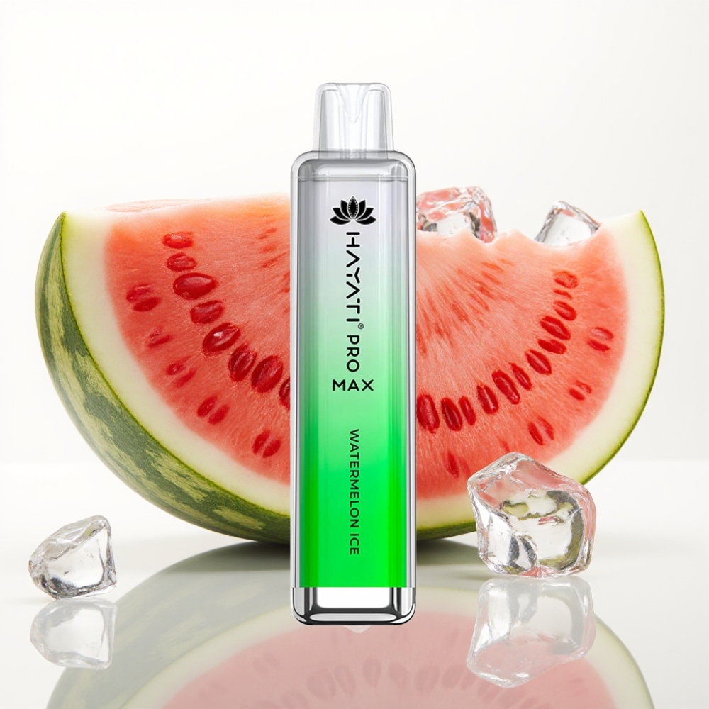Hayati Pro Max 4000 Puffs Vape Desechable Recargable Sabor Sandía Helada con Batería 1400mAh