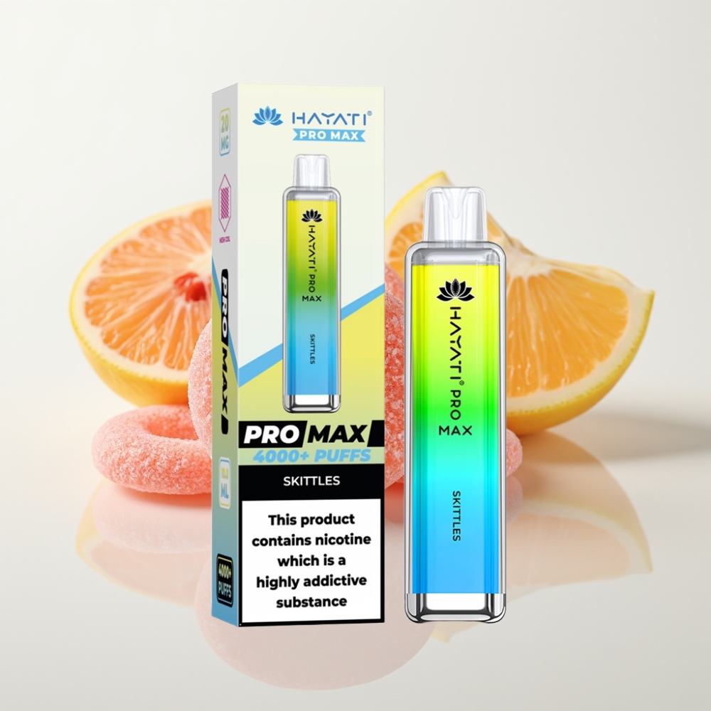 Hayati Pro Max 4000 Puffs Vape Desechable Recargable Skittles (Sabores)