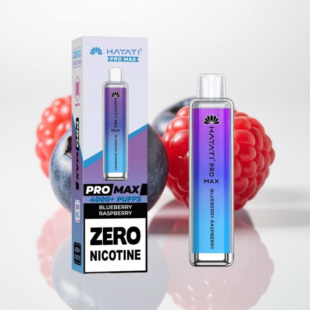 Hayati Pro Max 4000 Puffs Vape Desechable Recargable con Sabor Arándano Frambuesa