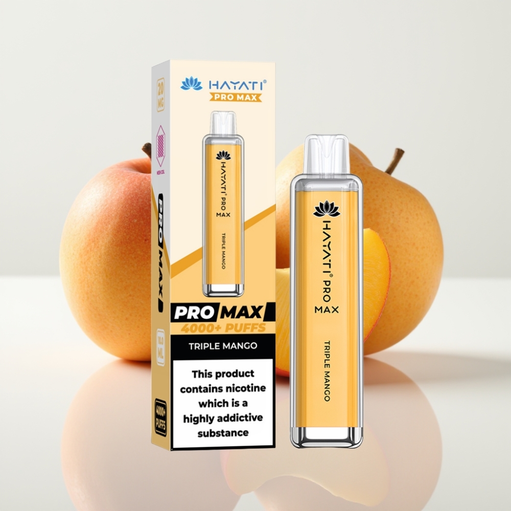 Hayati Pro Max 4000 Puffs Vape Desechable Triple Mango con Batería Recargable