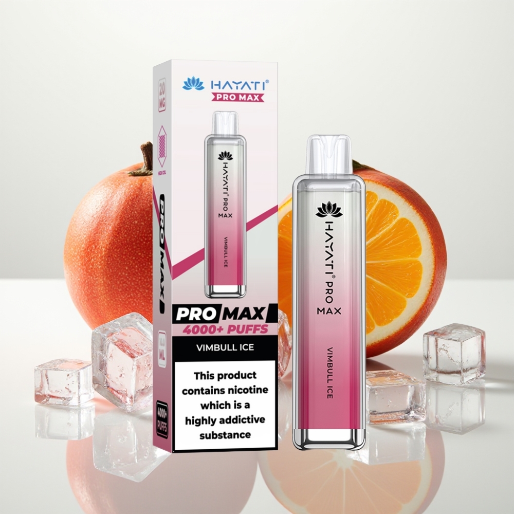 Hayati Pro Max 4000 Puffs Vape Recargable - Hielo Vimbull Batería 1400mAh