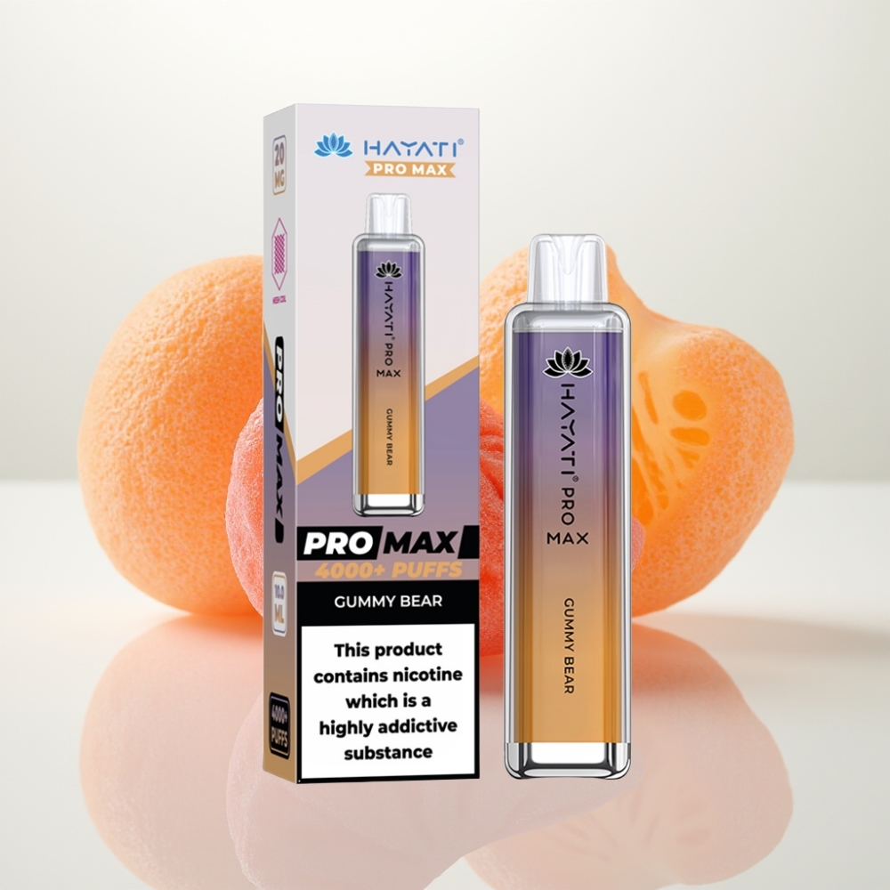 Hayati Pro Max 4000 Puffs Vape Recargable - Sabor Osito de Goma Batería 1400mAh