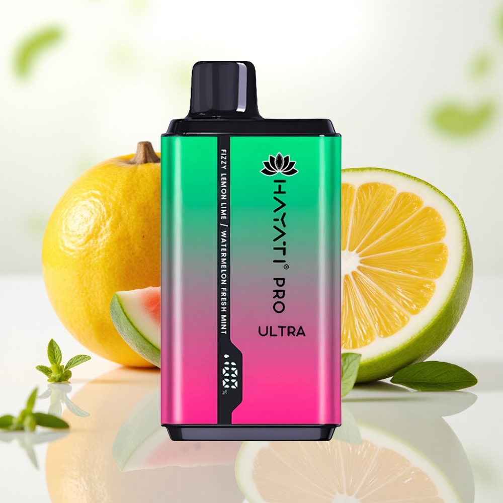 Hayati Pro Ultra 15000 Puffs Sabor Limón Lima Sandía y Menta Fresca