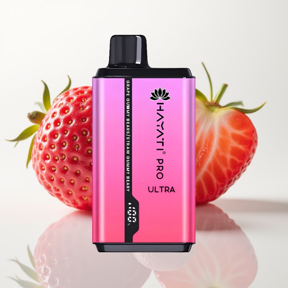 Hayati Pro Ultra 15000 Puffs Vape 2×12ml 2 - Osito de Goma Uva Fresa