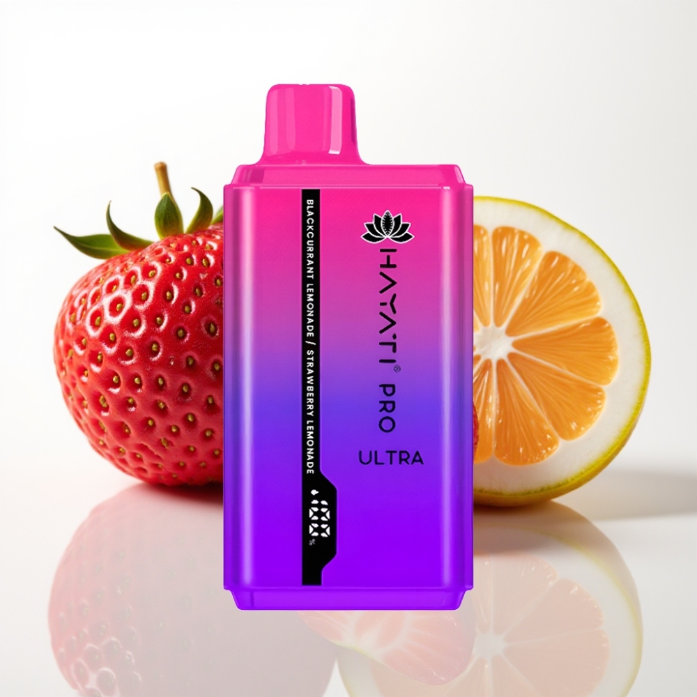 Hayati Pro Ultra 15000 Puffs Vape Disposable Grosella Limón Fresa Limónada
