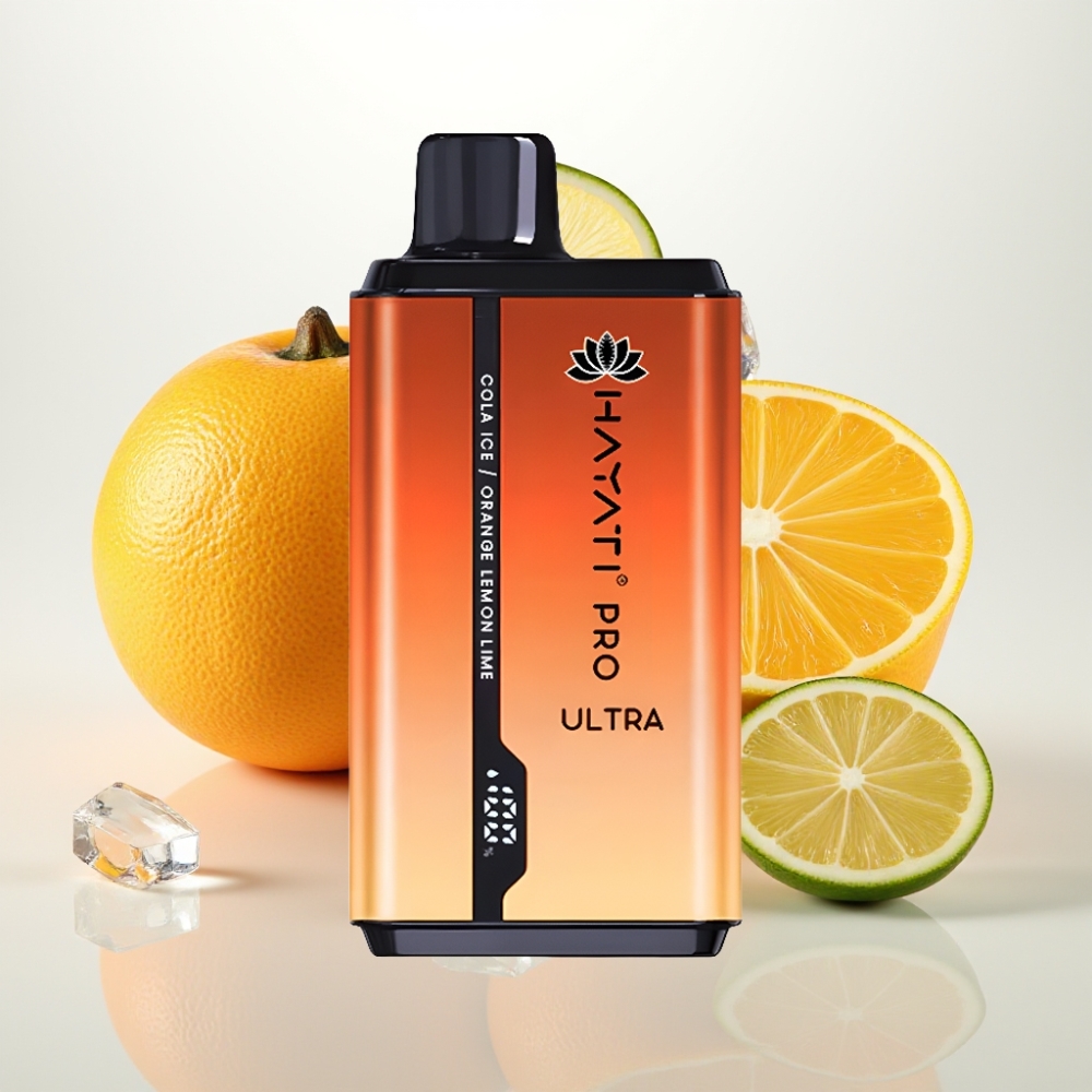 Hayati Pro Ultra 15000 Puffs Vape Sabor Cola Naranja Limón Lima