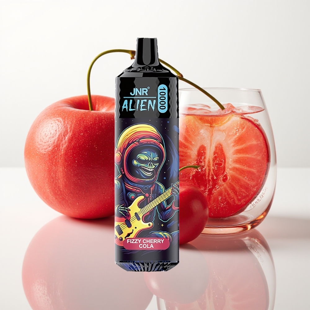 JNR Alien 10000 Puffs Vape Desechable Cereza Cola Fizzy 850mAh Tipo-C LED RGB