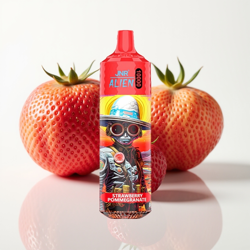 JNR Alien 10000 Puffs Vape Desechable Fresa Granada - 850mAh Tipo-C RGB