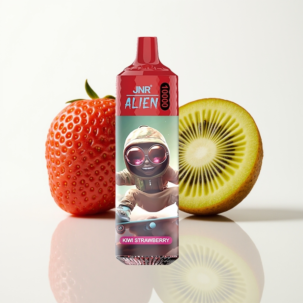 JNR Alien 10000 Puffs Vape Desechable Kiwi Fresa con Batería 850mAh y Carga Tipo-C