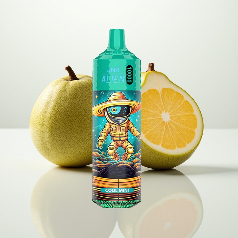 JNR Alien 10000 Puffs Vape Disposable Menta Refrescante - 850mAh Tipo-C LED RGB