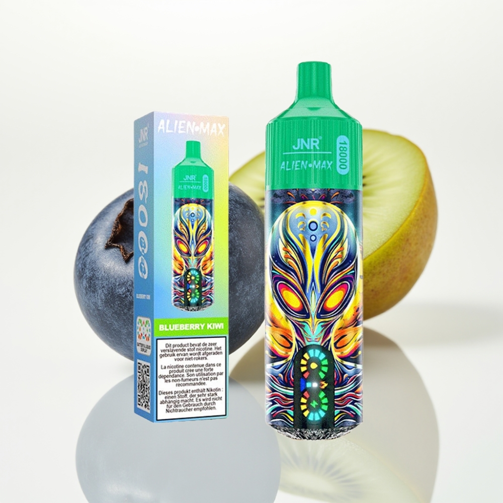 JNR Alien Max 18000 Puffs - Pantalla LED Doble Malla Arándano Kiwi