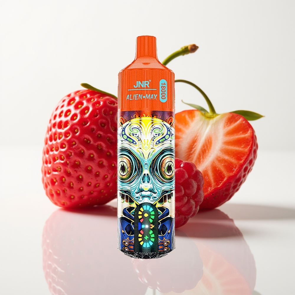 JNR Alien Max 18000 Puffs - Pantalla LED Doble Malla Fresa Frambuesa Cereza