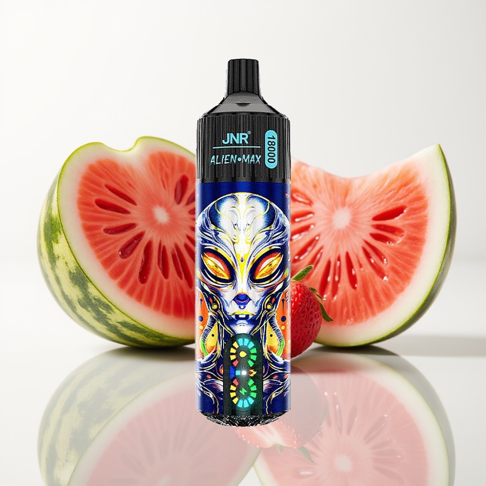 JNR Alien Max 18000 Puffs - Pantalla LED Doble Malla Fresa Sandía Chicle