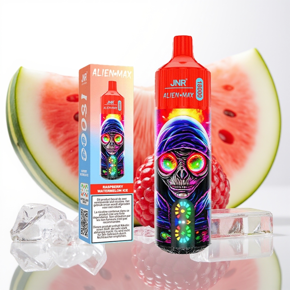 JNR Alien Max 18000 Puffs – Doble Malla y Núcleo Dual Sabor Frambuesa Sandía Helada