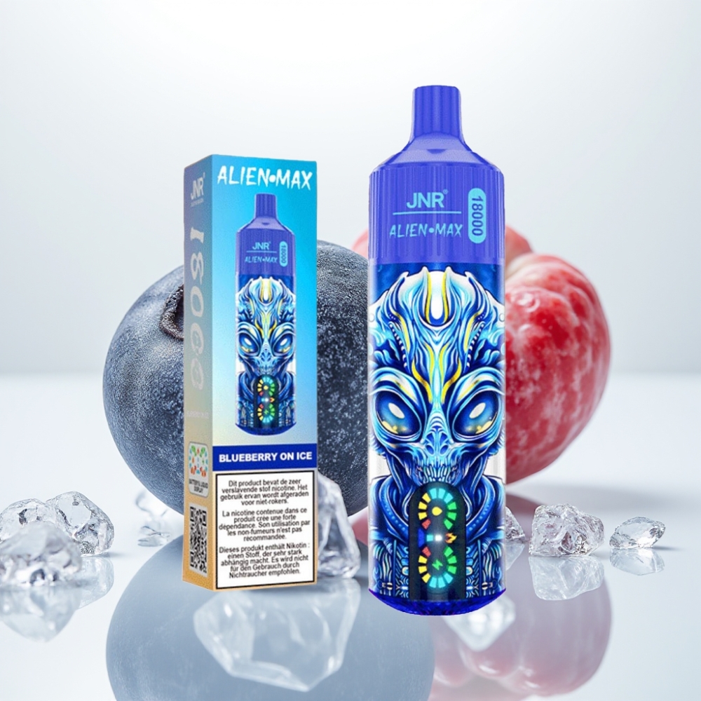 JNR Alien Max 18000 Puffs – Pantalla LED Doble Malla 28ml Arándano Helado
