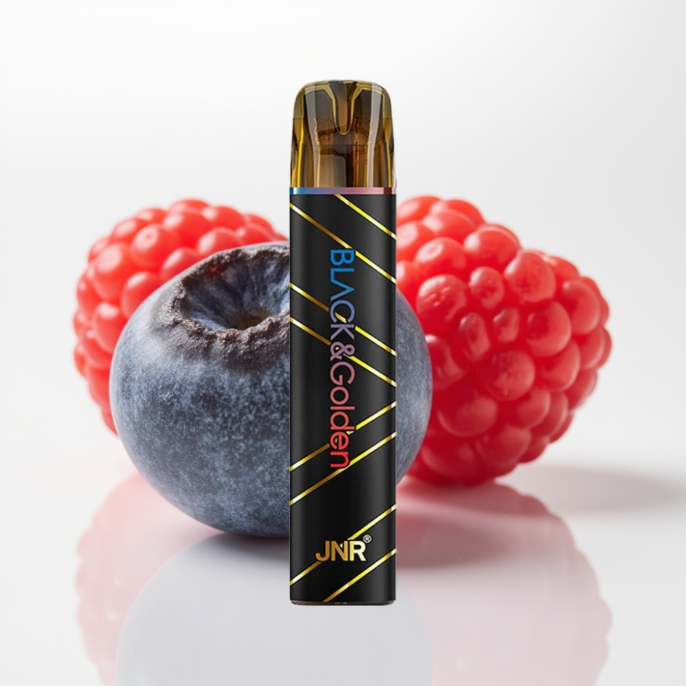 JNR BlackGolden 800 Puffs Vape Desechable Arándano Frambuesa Ácida