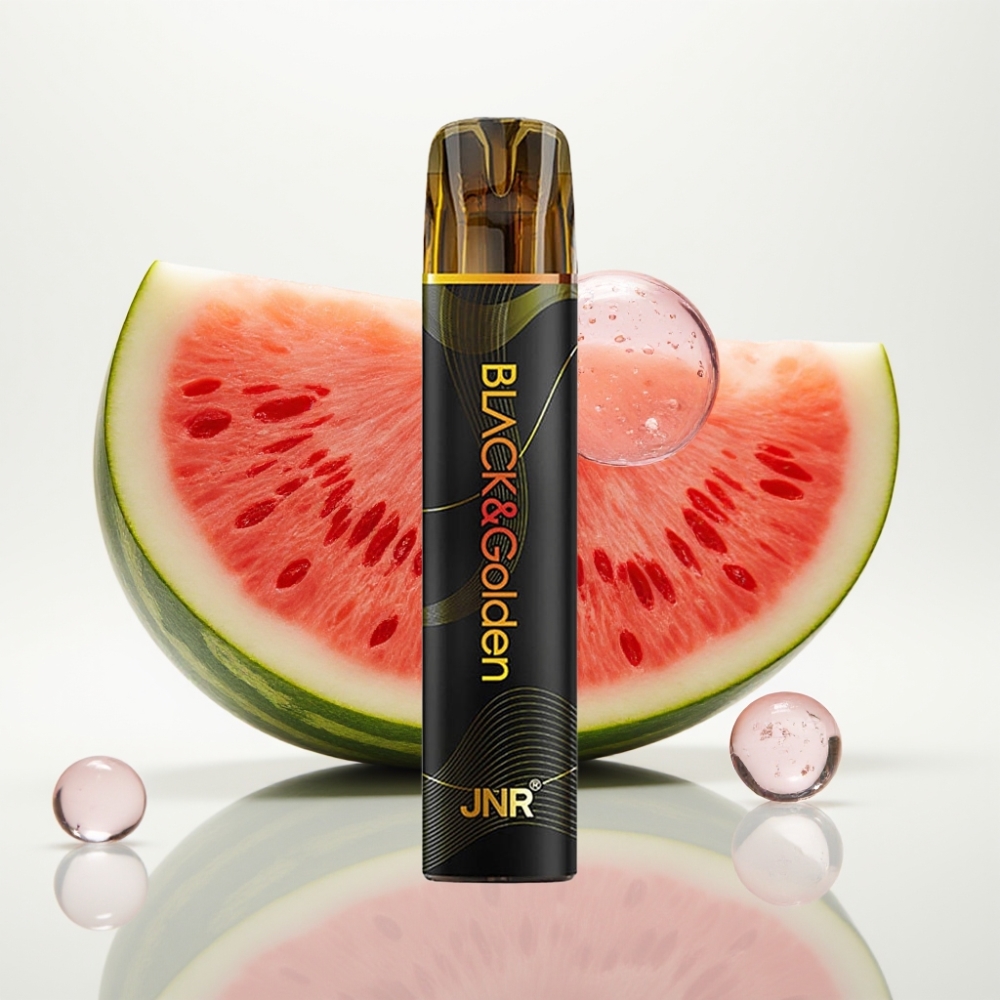 JNR BlackGolden 800 Puffs Vape Desechable Chicle de Sandía 2 Nicotina TPD