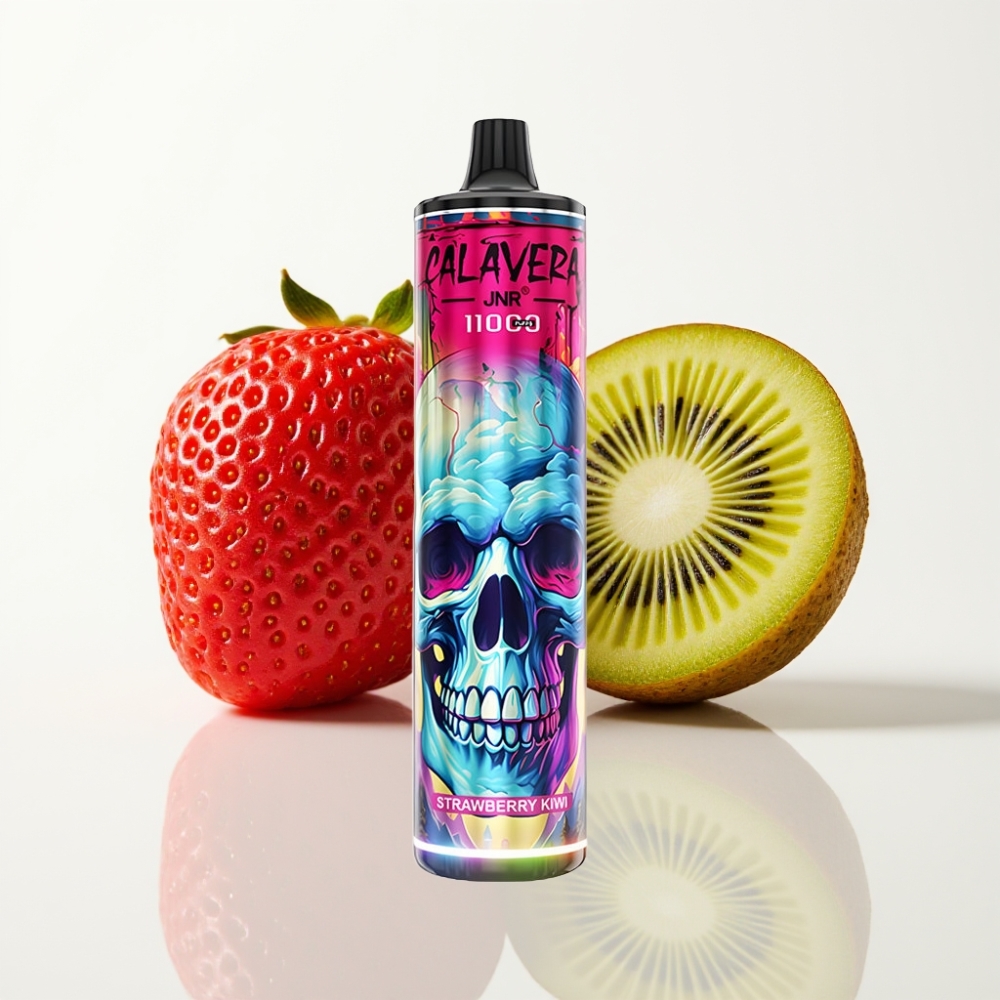 JNR Calavera 11000 Puffs Vape Desechable Fresa Kiwi con Tipo-C y 21ml