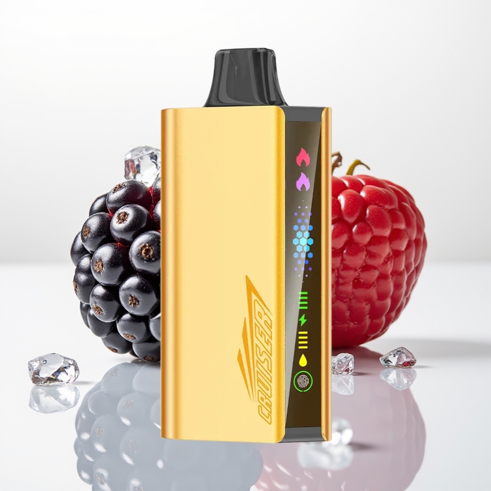 JNR Cruiser 12000 Puffs Sin Carga Vape Desechable Blackberry Ice – Batería 3500mAh Pantalla Animada Cuerpo de Aluminio