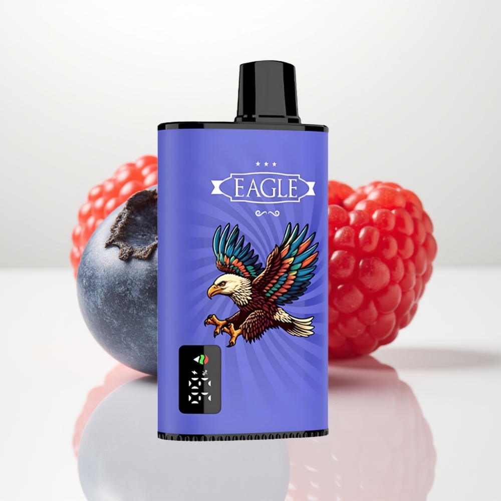 JNR EAGLE Smart 23000 Puffs Vape Desechable con Pantalla Digital y Arándano Frambuesa Cereza