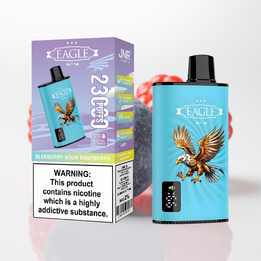 JNR EAGLE Smart 23000 Puffs Vape Desechable con Pantalla Digital y Arándano Frambuesa Ácida