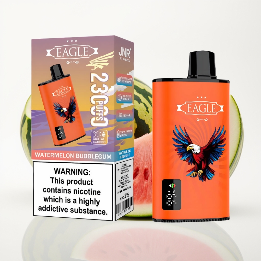 JNR EAGLE Smart 23000 Puffs Vape Desechable con Pantalla Digital y Coil Mesh 10ohm - Chicle de Sandía