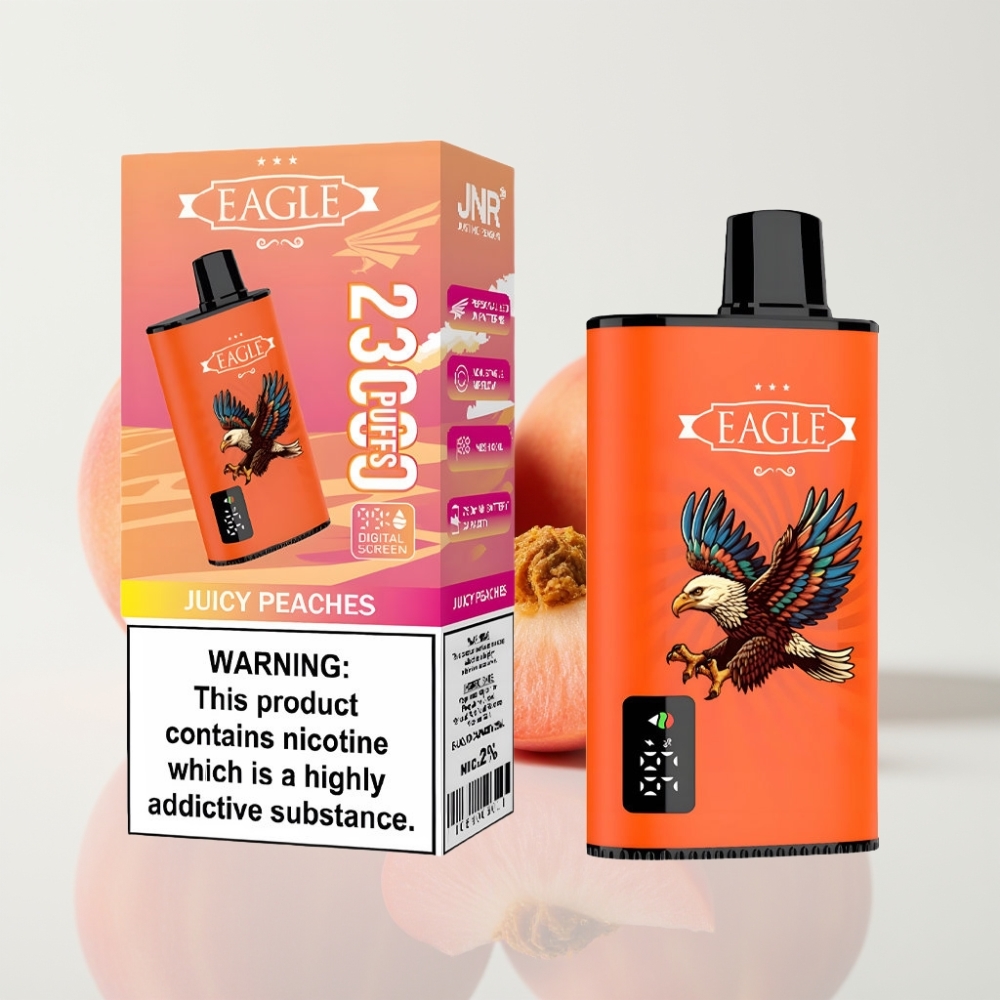 JNR EAGLE Smart 23000 Puffs Vape Desechable con Pantalla Digital y Durazno Jugoso