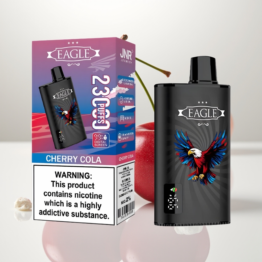JNR EAGLE Smart 23000 Puffs Vape Desechable con Pantalla Digital y Sabor Cereza Cola