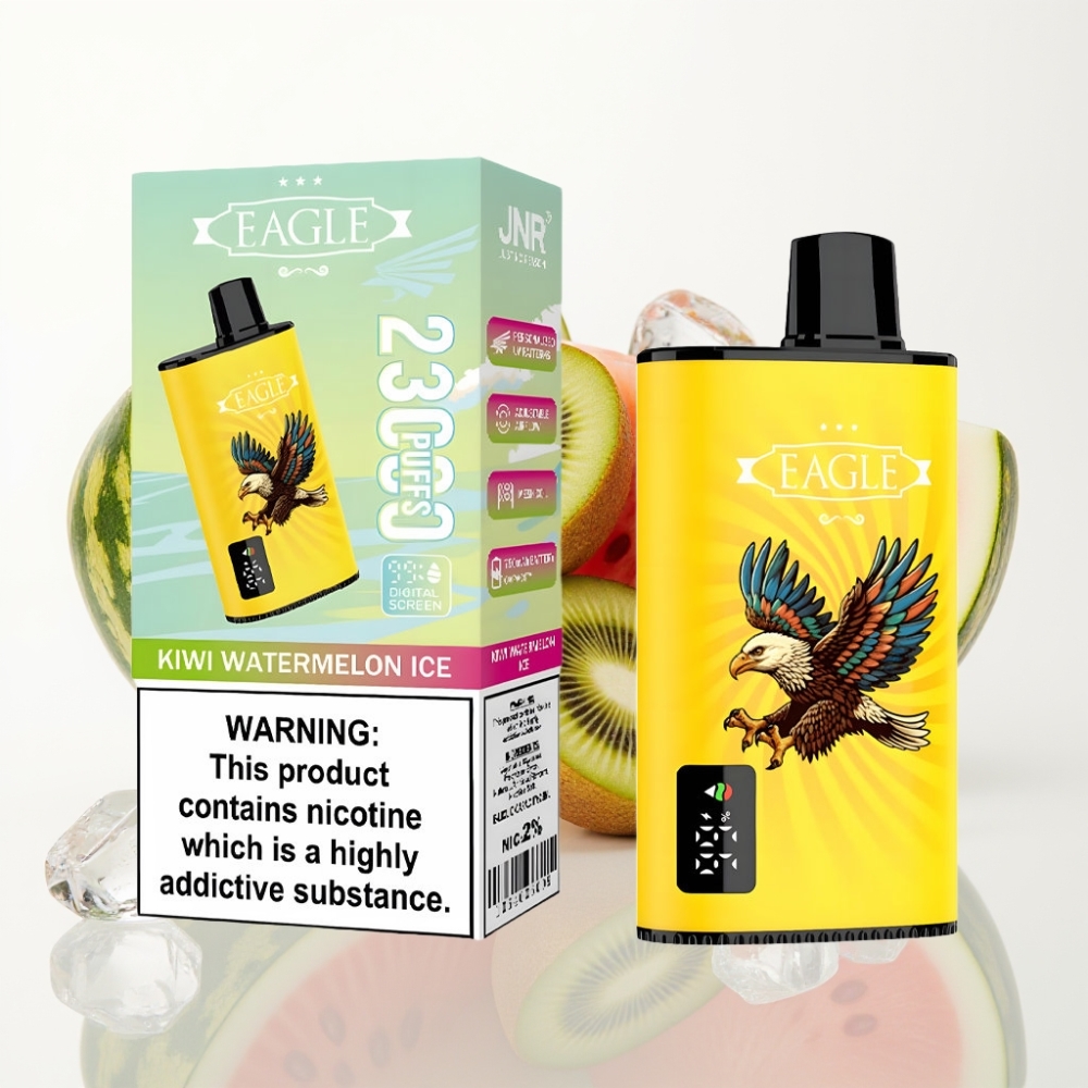 JNR EAGLE Smart 23000 Puffs Vape Desechable con Pantalla Digital y Sabor Kiwi Sandía Helada