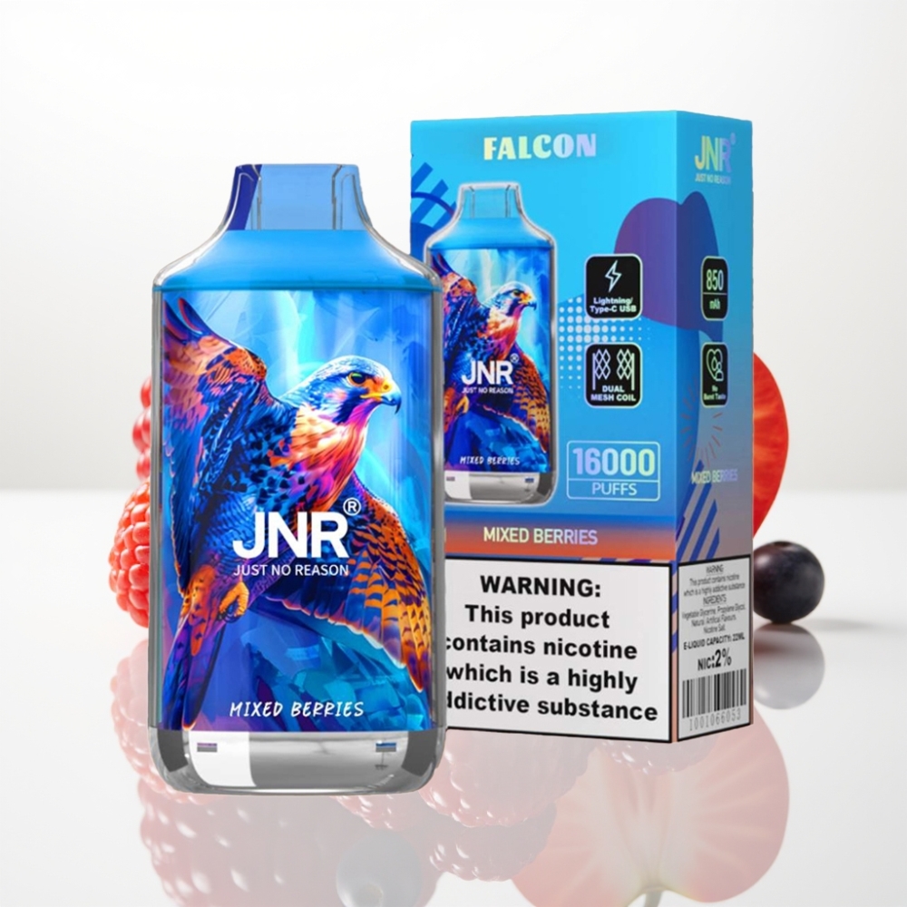 JNR Falcon 16000 Puffs Disposable Vape - Bayas Mixtas 22ml Dual Mesh Tipo C