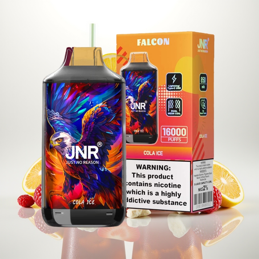 JNR Falcon 16000 Puffs Vape Desechable Cola Helada - 850mAh Doble Malla Tipo C