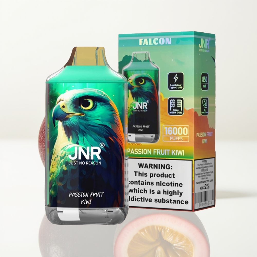 JNR Falcon 16000 Puffs Vape Desechable Maracuyá Kiwi 22ml Dual Mesh