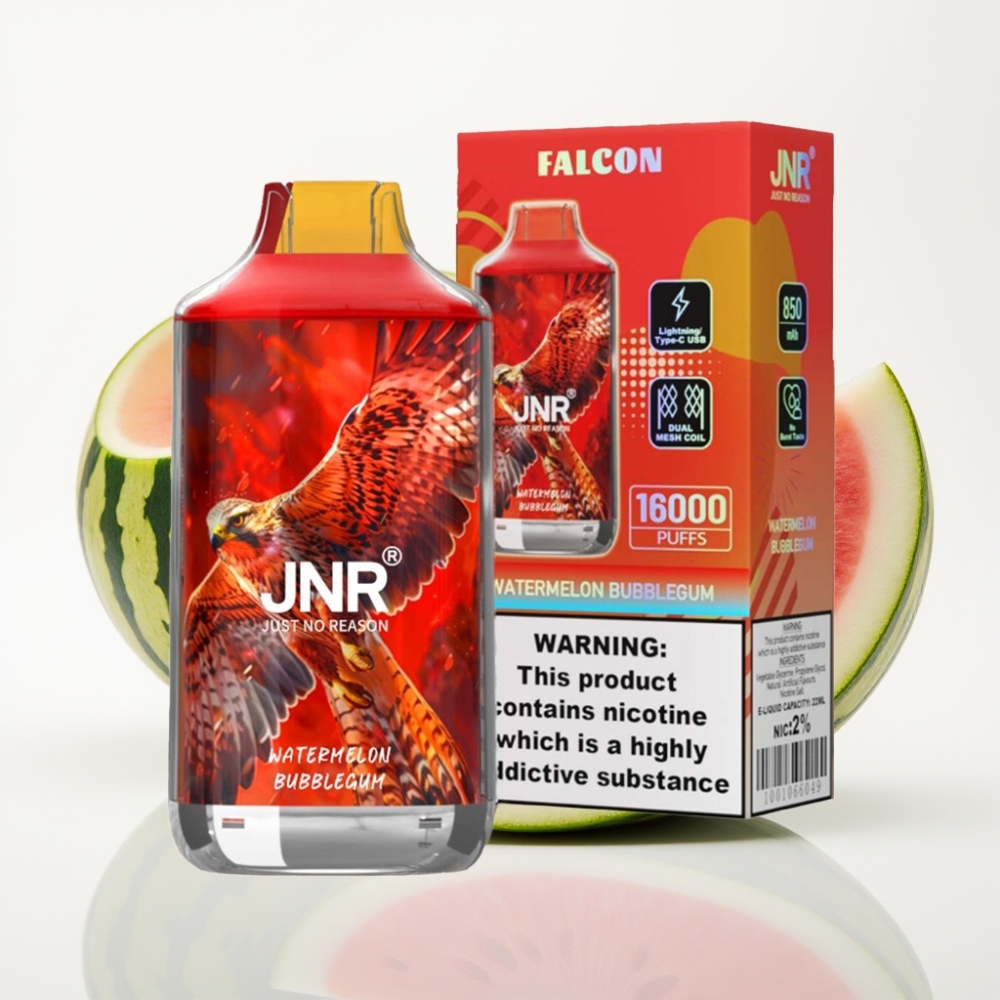 JNR Falcon 16000 Puffs Vape Desechable Sandía Bubblegum – 22ml Doble Malla Tipo C
