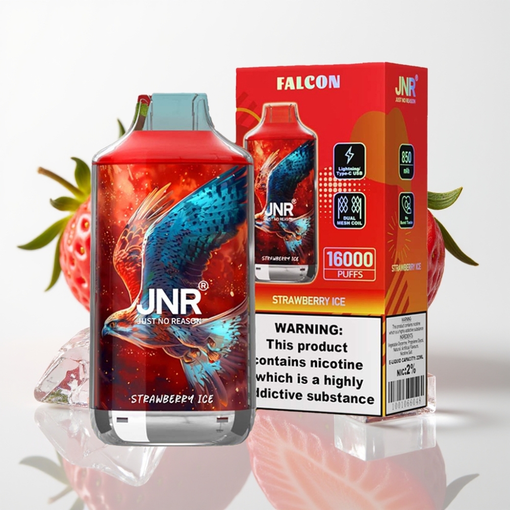 JNR Falcon 16000 Puffs Vape Fresa Helada – 22ml Doble Malla Tipo C