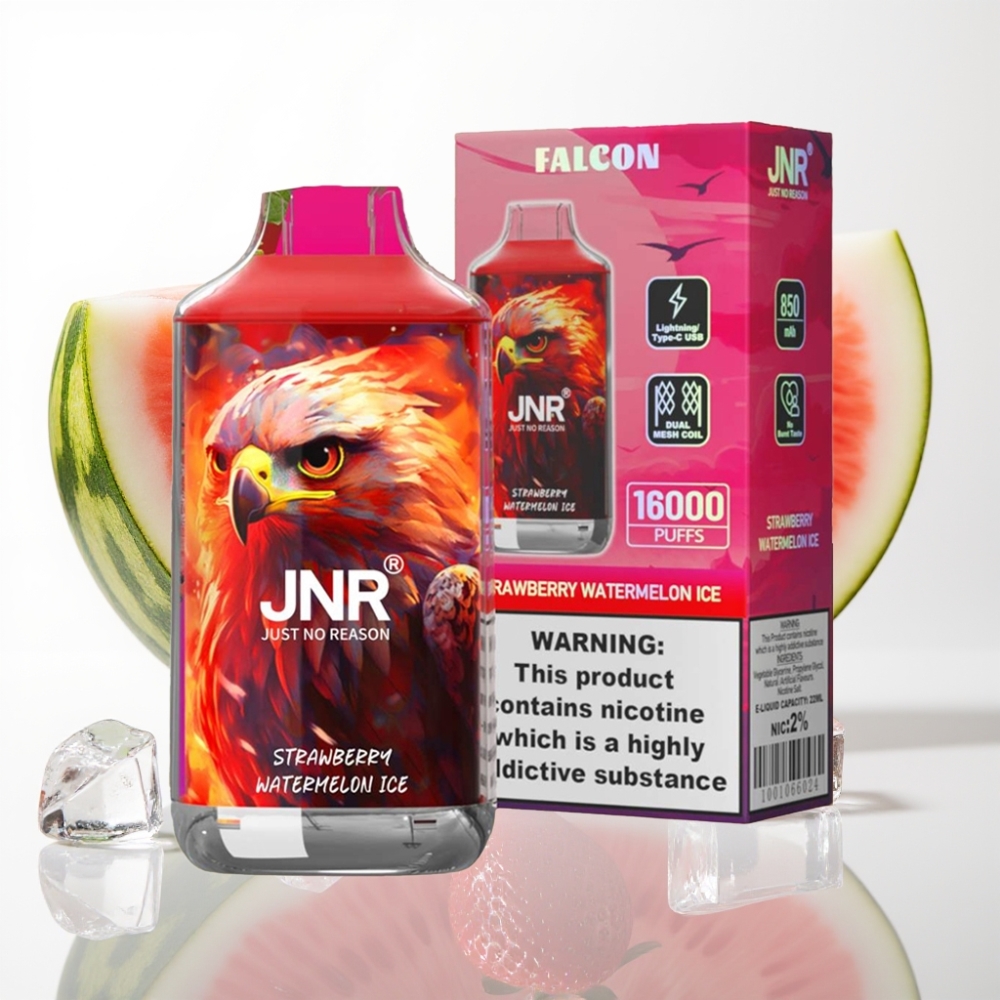 JNR Falcon 16000 Puffs Vape Fresa Sandía Hielo – 22ml Doble Malla Tipo C
