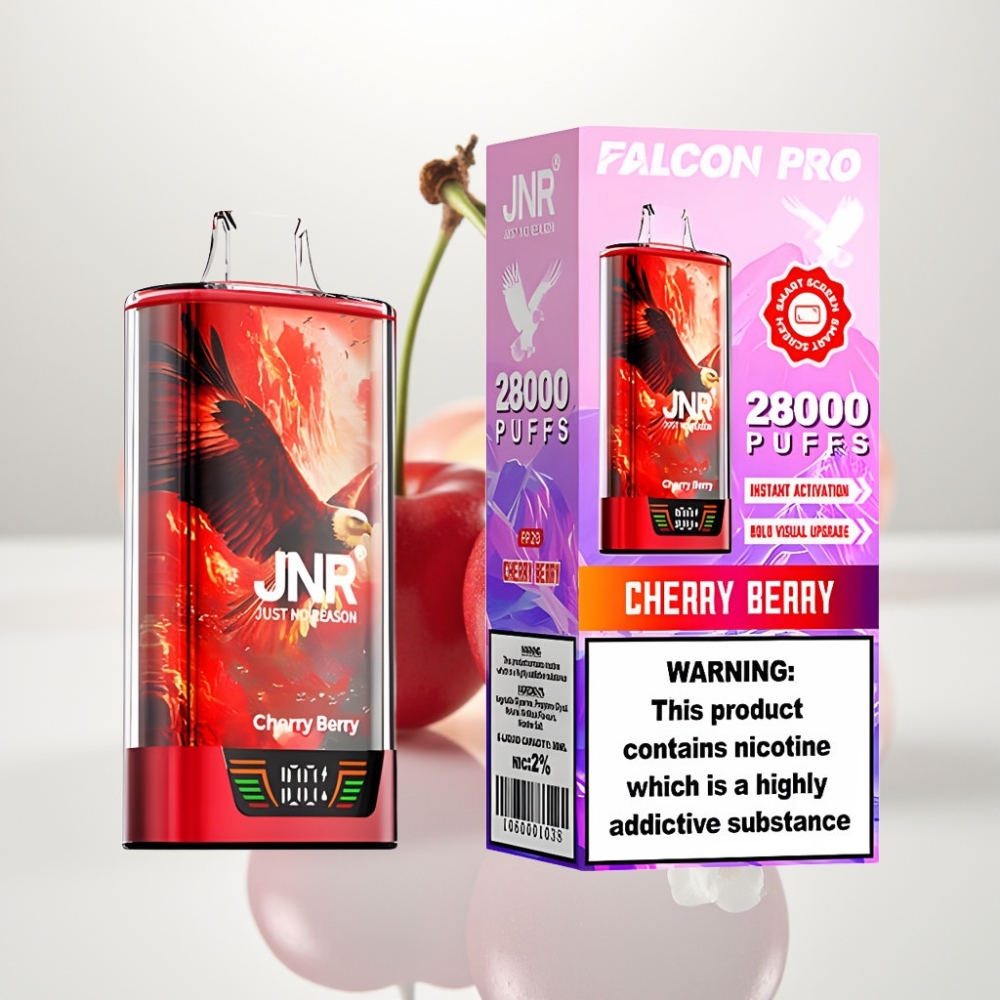 JNR Falcon Pro 28000 Desechable Vape Cereza y Baya – 30ml 5 Nicotina USB-C
