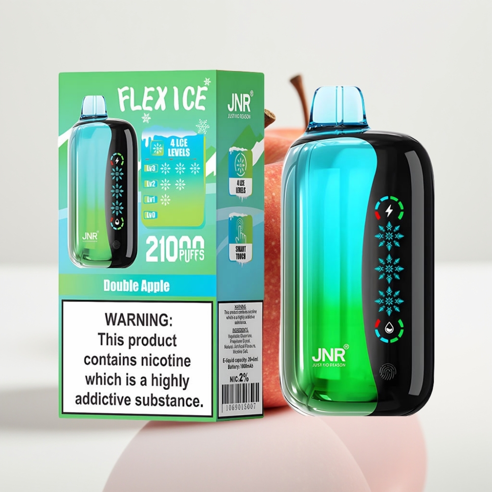 JNR Flex Ice 21000 Puffs Doble Manzana – Pantalla Táctil Aire Ajustable 26ml