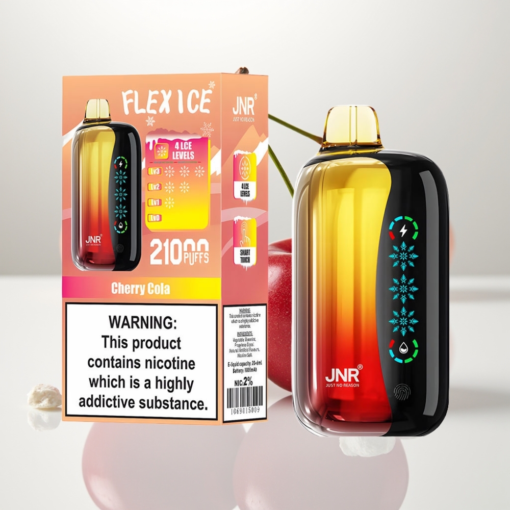 JNR Flex Ice 21000 Puffs Vape Desechable Ajustable con Cereza-Cola y Tipo-C