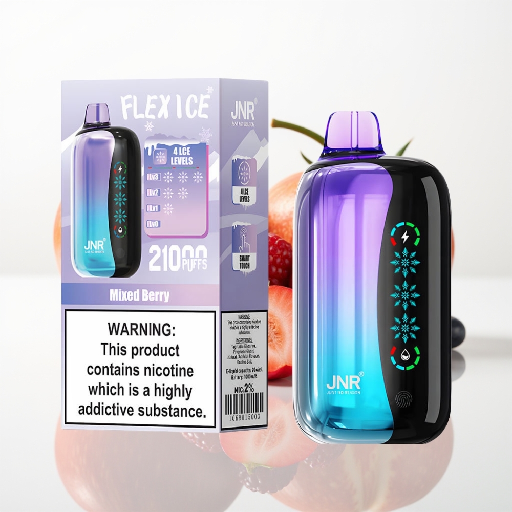 JNR Flex Ice 21000 Puffs Vape Desechable con Ajuste de Hielo y Bayas Mixtas