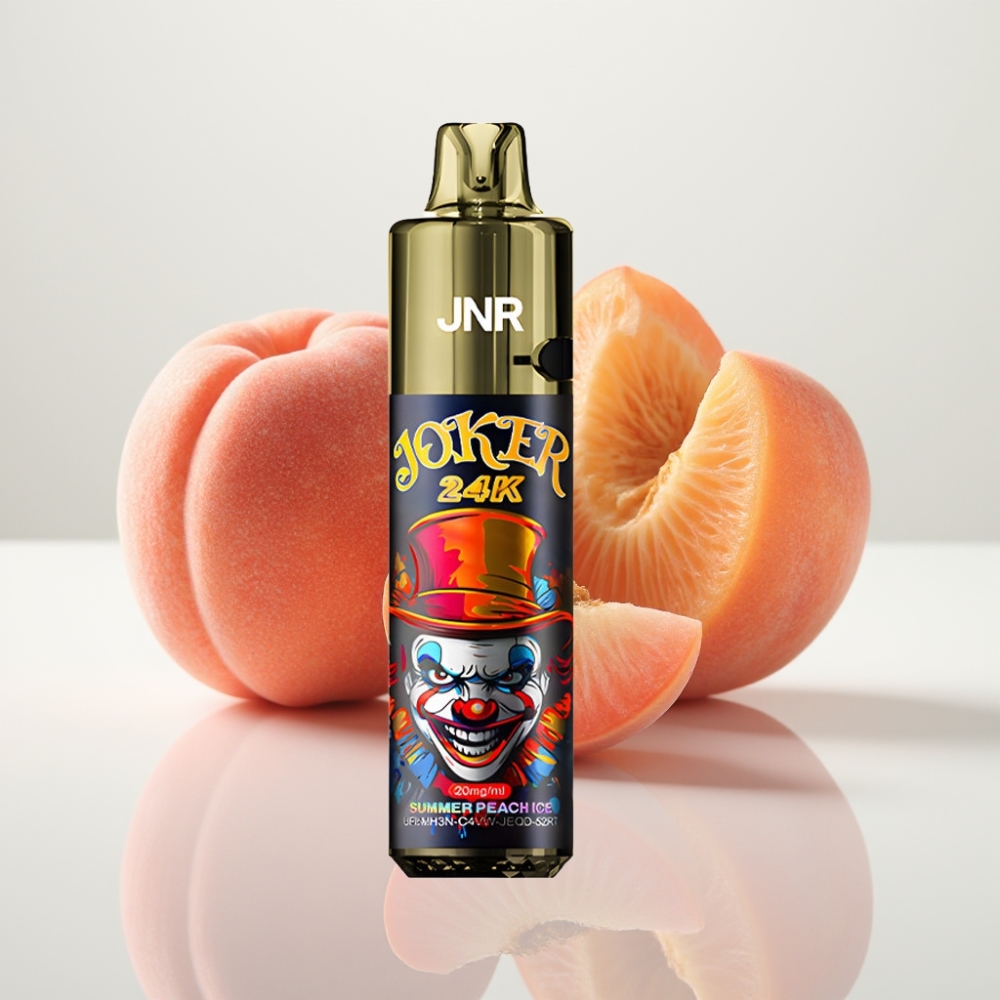JNR Joker 24K Puffs Recargable - 2+10ml Durazno Helado Luz LED 800mAh