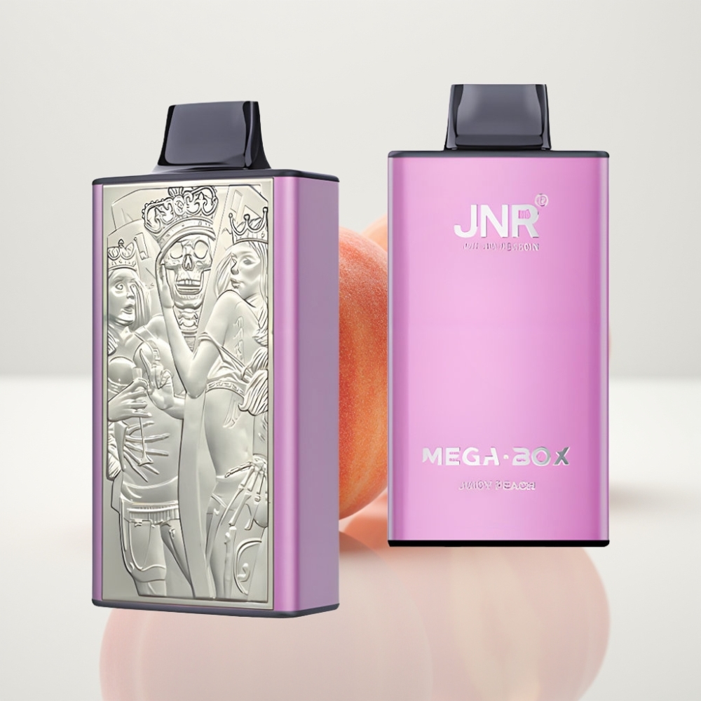 JNR Mega Box 25000 Puffs Vape Desechable - Melocotón Jugoso Doble Malla 30ml